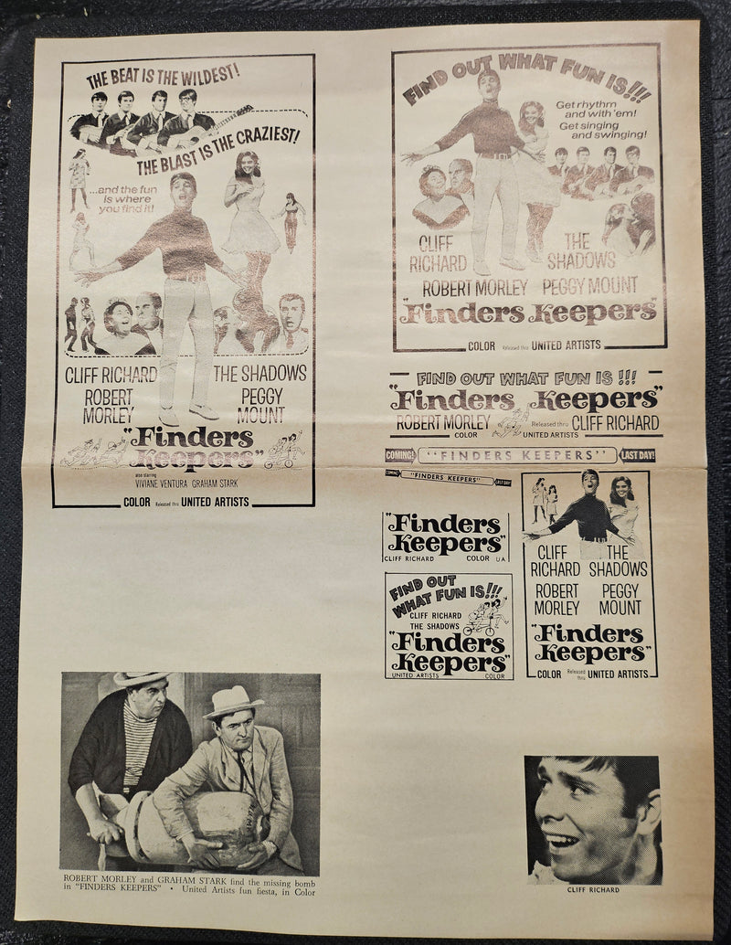 "Finders Keepers" Original Movie Ad Mat Mold and Ad Clip Art Print