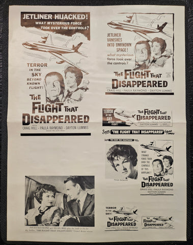 "The Flight That Disappeared" Original Movie Ad Mat Mold and Ad Clip Art Print