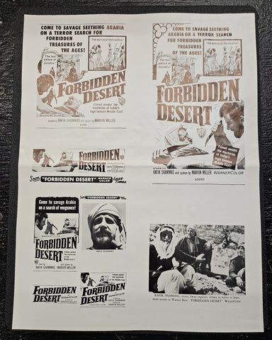 "Forbidden Desert" Original Movie Ad Mat Mold and Ad Clip Art Print