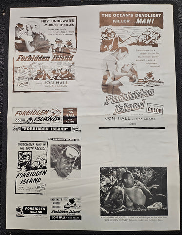 "Forbidden Island" Original Movie Ad Clip Art Print