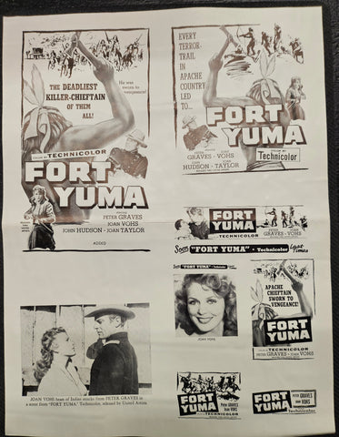 "Fort Yuma" Original Movie Ad Mat Mold and Ad Clip Art Print