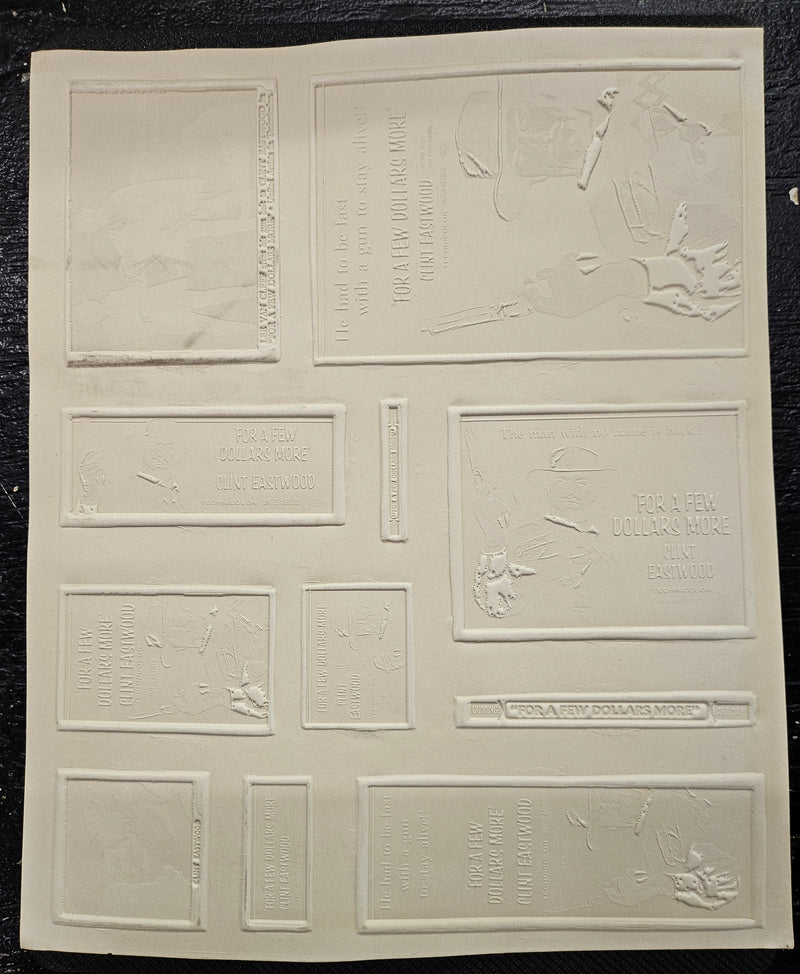"For A Few Dollars More" Original Movie Ad Mat Mold and Ad Clip Art Print