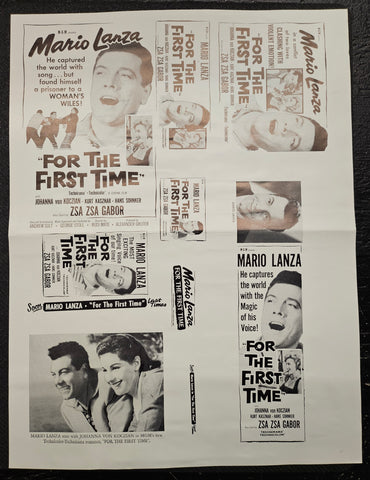 "For The First Time" Original Movie Ad Mat Mold and Ad Clip Art Print