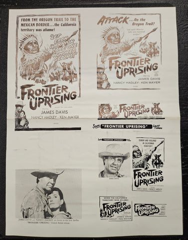 "Frontier Uprising" Original Movie Ad Mat Mold and Ad Clip Art Print
