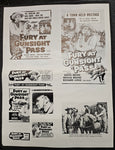 "Fury At Gunsight Pass" Original Movie Ad Mat Mold and Ad Clip Art Print