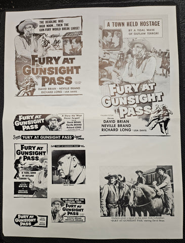 "Fury At Gunsight Pass" Original Movie Ad Clip Art Print