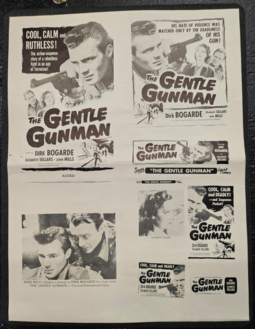 "The Gentle Gunman" Original Movie Ad Mat Mold and Ad Clip Art Print