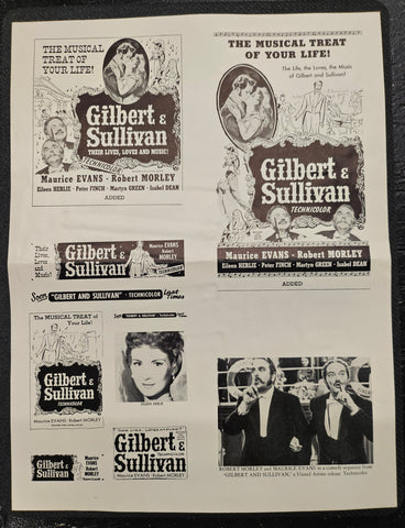 "Gilbert And Sullivan" Original Movie Ad Mat Mold and Ad Clip Art Print