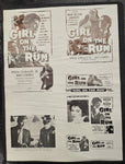 "Girl On The Run" Original Movie Ad Clip Art Print