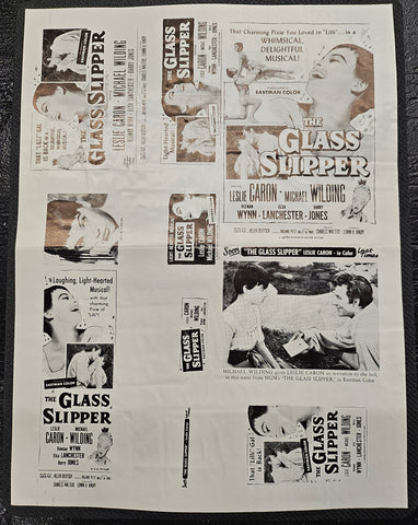 "The Glass Slipper" Original Movie Ad Printer Plate and Ad Clip Art Print