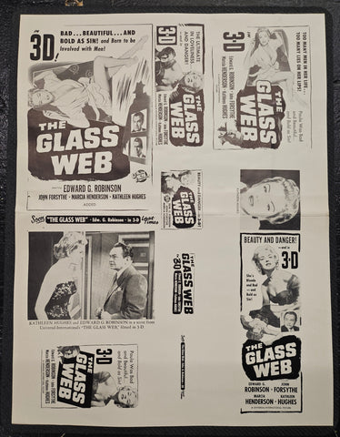 "The Glass Web" Original Movie Ad Printer Plate and Ad Clip Art Print
