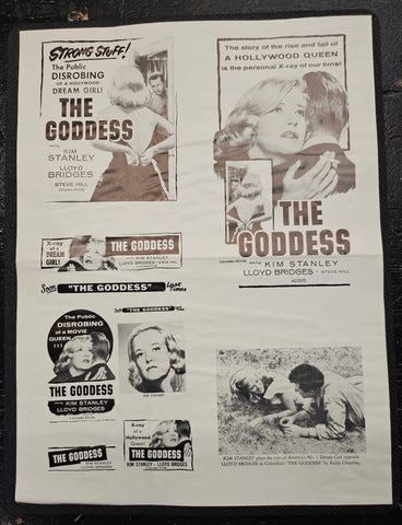 "The Goddess" Original Movie Ad Printer Plate and Ad Clip Art Print
