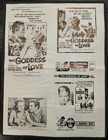 "The Goddess Of Love" Original Movie Ad Printer Plate and Ad Clip Art Print