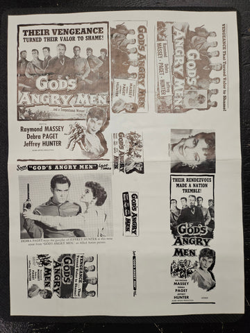 "God's Angry Men (Seven Angry Men)" Original Movie Ad Printer Plate and Ad Clip Art Print