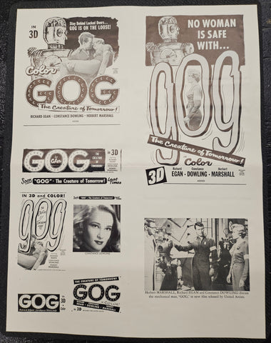 "Gog" Original Movie Ad Printer Plate and Ad Clip Art Print
