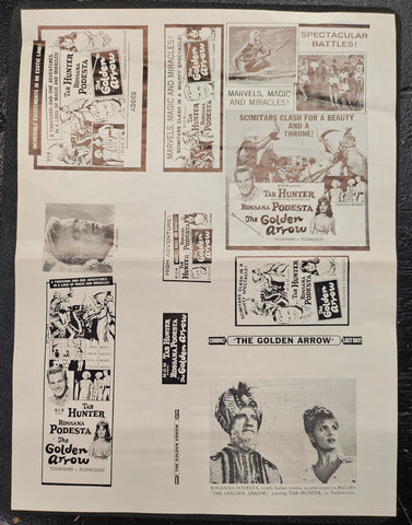 "The Golden Arrow" Original Movie Ad Printer Plate and Ad Clip Art Print