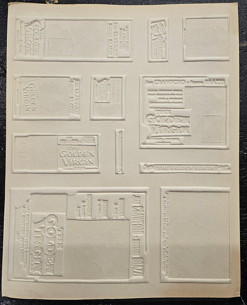 "The Golden Virgin (The Story Of Esther Costello)" Original Movie Ad Printer Plate and Ad Clip Art Print