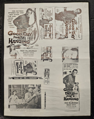 "Good Day For A Hanging" Original Movie Ad Clip Art Print