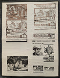 "Gunfight At Comanche Creek" Original Movie Ad Printer Plate and Ad Clip Art Print
