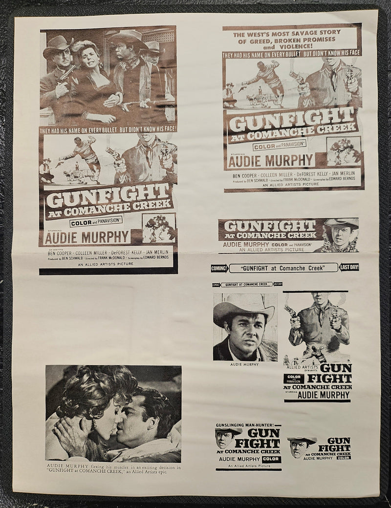 "Gunfight At Comanche Creek" Original Movie Ad Clip Art Print