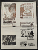 "Gunfighters Of Abilene" Original Movie Ad Printer Plate and Ad Clip Art Print