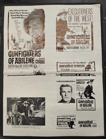 "Gunfighters Of Abilene" Original Movie Ad Printer Plate and Ad Clip Art Print