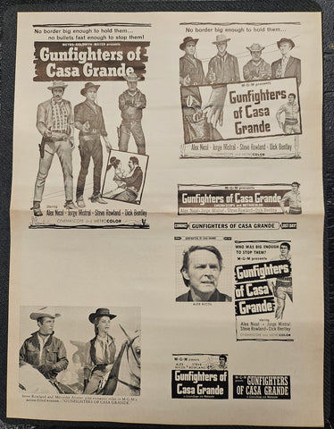 "Gunfighters Of Casa Grande" Original Movie Ad Printer Plate and Ad Clip Art Print