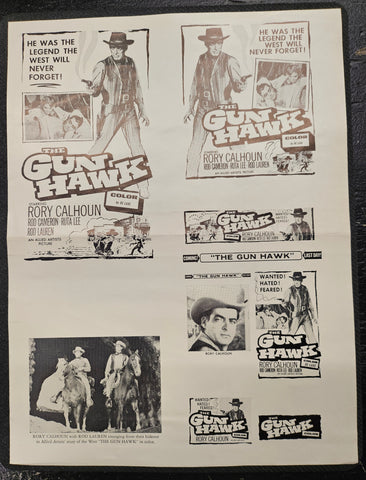 "The Gun Hawk" Original Movie Ad Printer Plate and Ad Clip Art Print