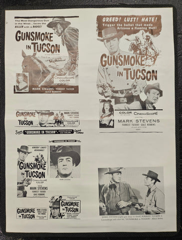 "Gunsmoke In Tuscon" Original Movie Ad Clip Art Print