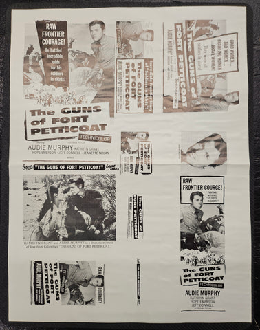 "The Guns Of Fort Petticoat" Original Movie Ad Printer Plate and Ad Clip Art Print