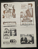 "Handle With Care" Original Movie Ad Printer Plate and Ad Clip Art Print