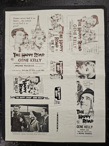 "The Happy Road" Original Movie Ad Printer Plate and Ad Clip Art Print