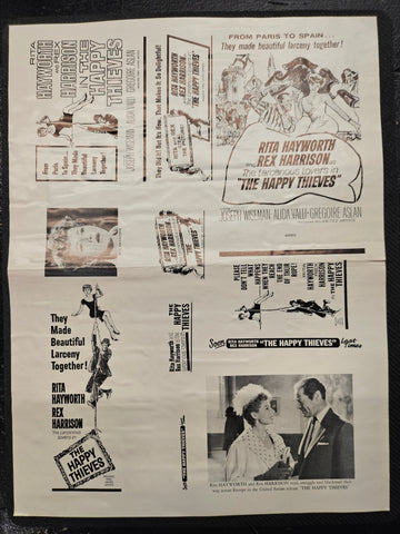 "The Happy Thieves" Original Movie Ad Printer Plate and Ad Clip Art Print