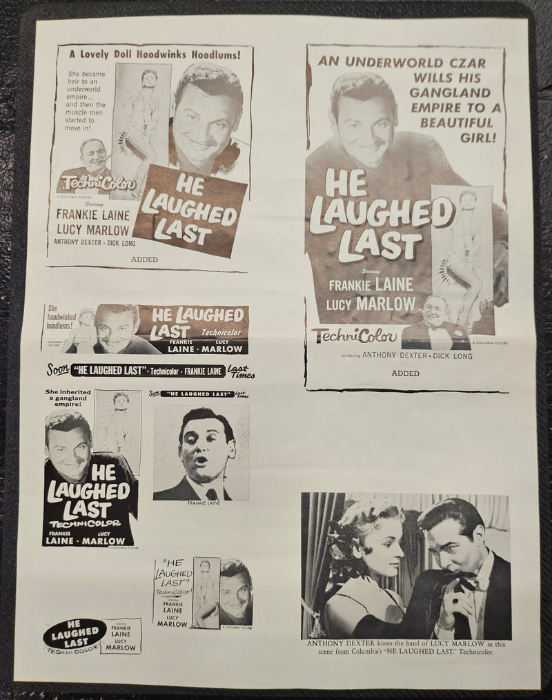 "He Laughed Last" Original Movie Ad Printer Plate and Ad Clip Art Print