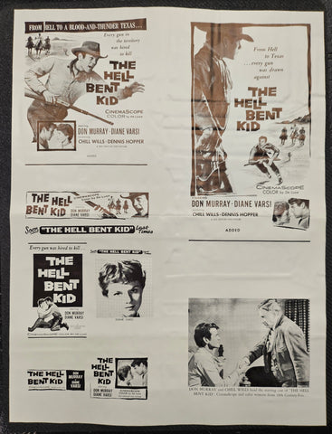 "The Hell Bent Kid (From Hell To Texas)" Original Movie Ad Printer Plate and Ad Clip Art Print