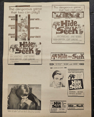 "Hide And Seek" Original Movie Ad Printer Plate and Ad Clip Art Print