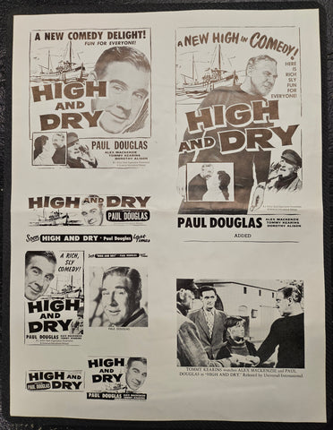 "High And Dry" Original Movie Ad Printer Plate and Ad Clip Art Print