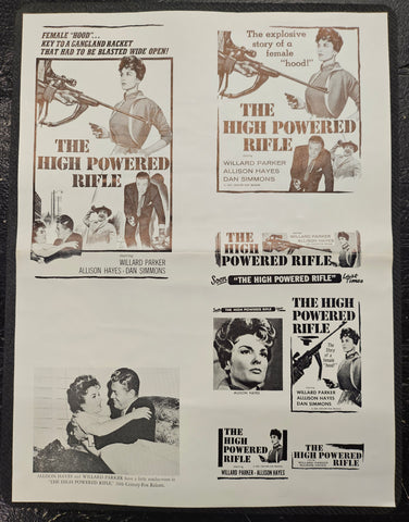 "The High Powered Rifle" Original Movie Ad Printer Plate and Ad Clip Art Print