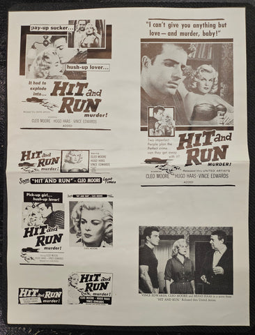 "Hit And Run" Original Movie Ad Printer Plate and Ad Clip Art Print