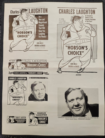 "Hobson's Choice" Original Movie Ad Printer Plate and Ad Clip Art Print