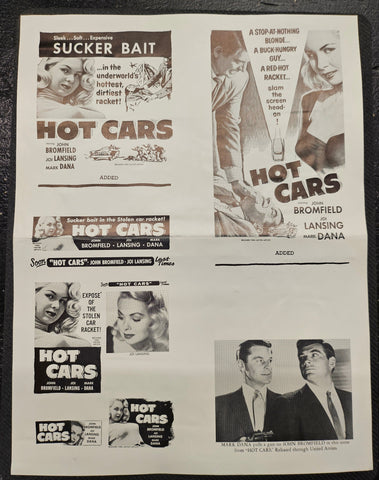 "Hot Cars" Original Movie Ad Clip Art Print