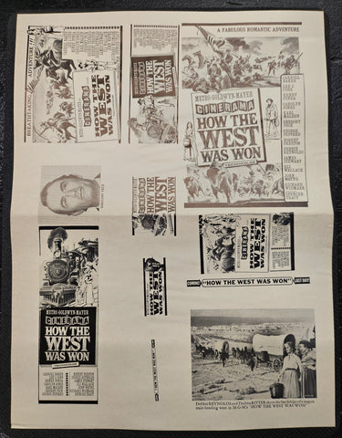 "How The West Was Won" Original Movie Ad Mat Mold and Ad Clip Art Print