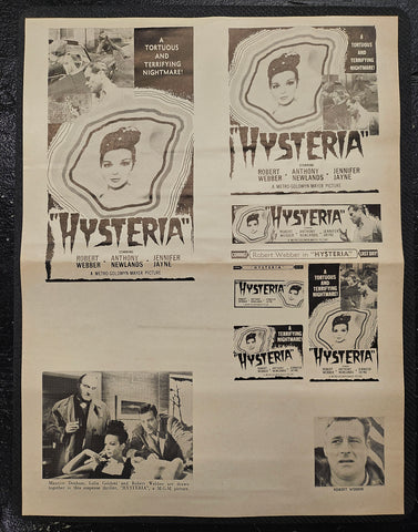 "Hysteria" Original Movie Ad Mat Mold and Ad Clip Art Print