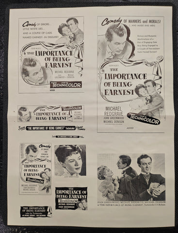 "The Importance Of Being Earnest" Original Movie Ad Clip Art Print