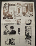 "Inside Detroit" Original Movie Ad Mat Mold and Ad Clip Art Print