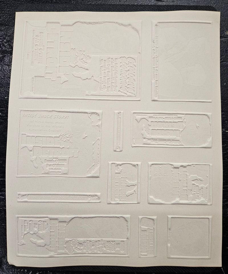 "Inside Detroit" Original Movie Ad Mat Mold and Ad Clip Art Print