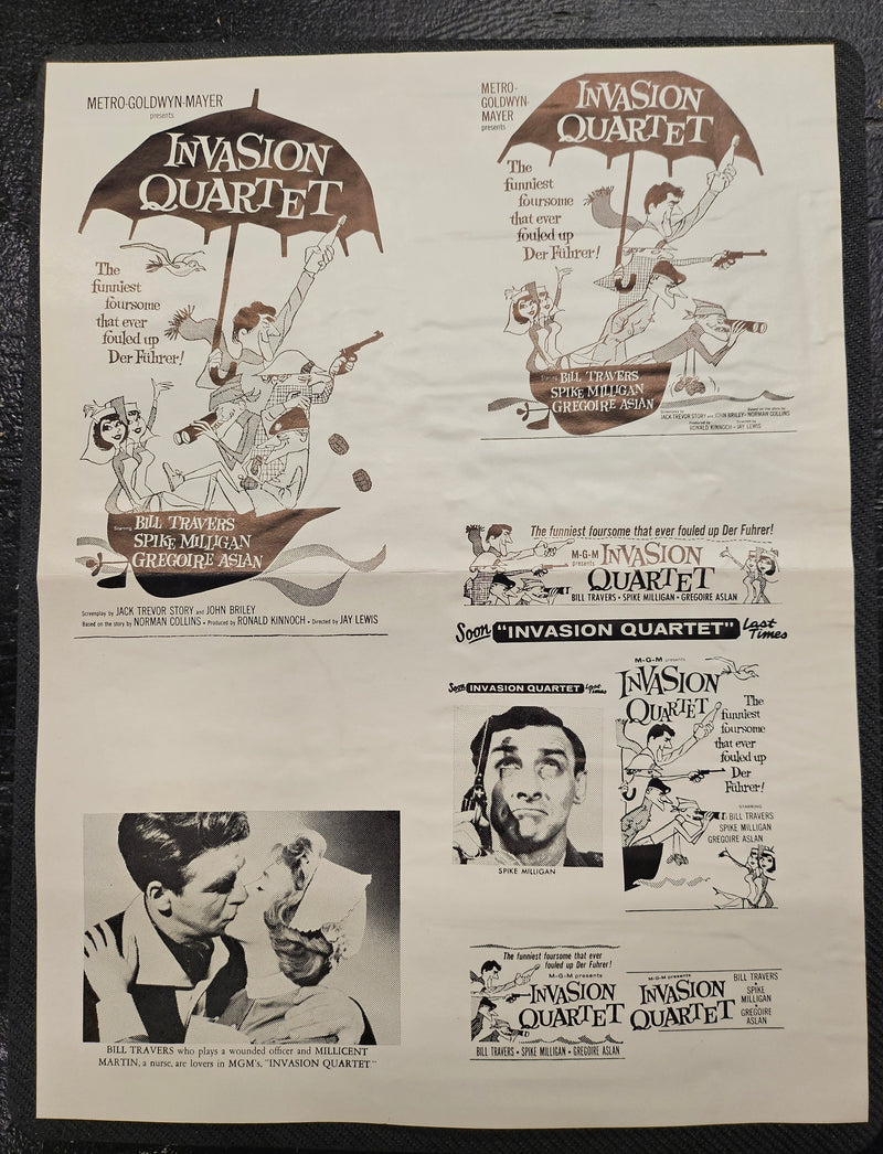 "Invasion Quartet" Original Movie Ad Mat Mold and Ad Clip Art Print