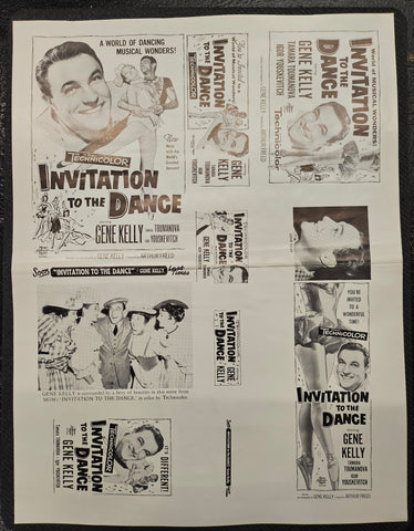 "Invitation To The Dance" Original Movie Ad Mat Mold and Ad Clip Art Print