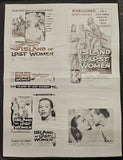 "Island Of Lost Women" Original Movie Ad Mat Mold and Ad Clip Art Print