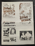 "Island Women" Original Movie Ad Mat Mold and Ad Clip Art Print